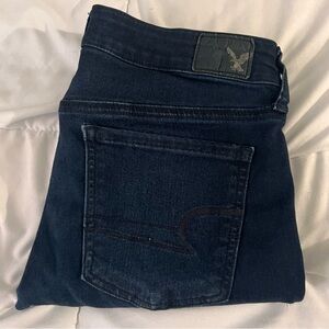 American Eagle Super Low Jeggings size size dark blue